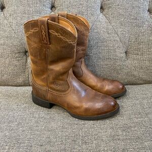 Ariat Women's Brown Leather Western Shorty Boots